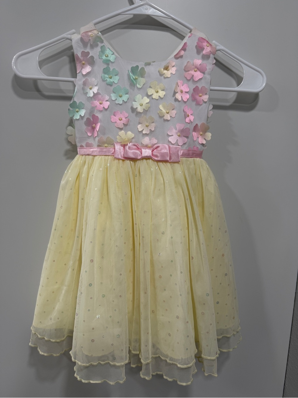 Jona Michelle | Girls Sleeveless Party Dress with Bows and Tulle, Size 2T, NWT